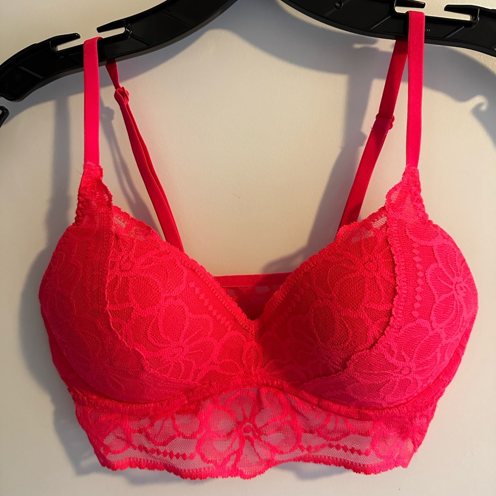 Victoria’s Secret PINK Lace Red Bralette